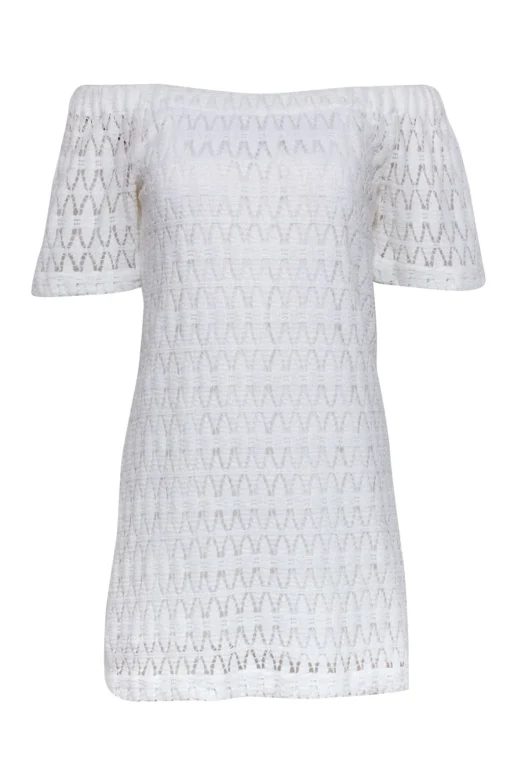 A.L.C. - Ivory Crochet Lace Off The Shoulder Dress Sz 2