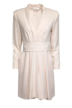 A.L.C. - Light Pink Long Sleeve w/ Waist Tie Mini Dress Sz 8