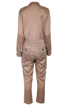 A.L.C. - Pink Long Sleeve Button Down Collared Jumpsuit Sz S