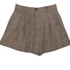 A.L.C. - Tan, Yellow, & Blue Plaid Linen Blend Shorts Sz 4