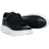 Alexander McQueen - Black Leather Lace Up Sneakers Sz 6.5