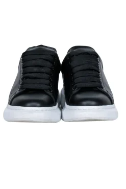 Alexander McQueen - Black Leather Lace Up Sneakers Sz 6.5