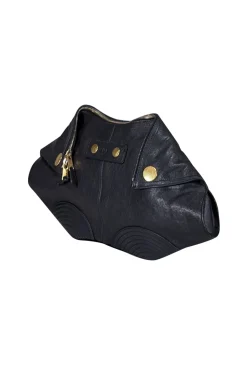 Alexander McQueen - Black Leather Manta Clutch Bag