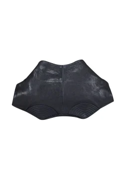 Alexander McQueen - Black Leather Manta Clutch Bag