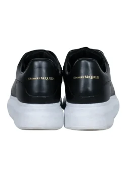 Alexander McQueen - Black Leather Lace Up Sneakers Sz 6.5