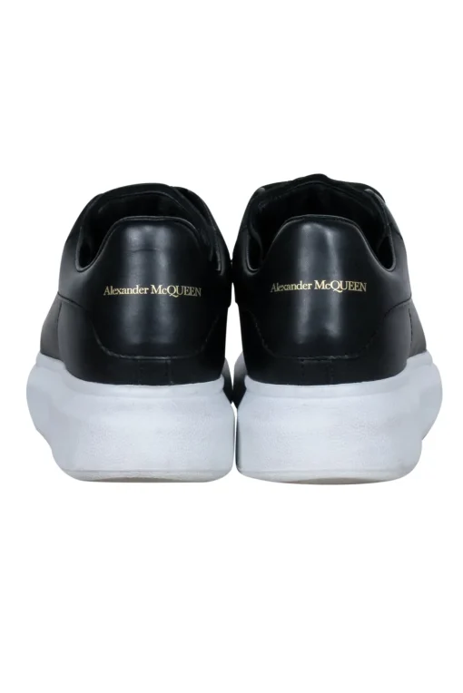 Alexander McQueen - Black Leather Lace Up Sneakers Sz 6.5