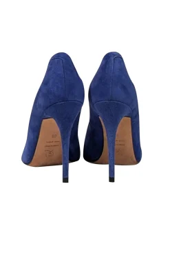 Alexander McQueen - Blue Suede w/ Gold Toe Basic Pumps Sz 6