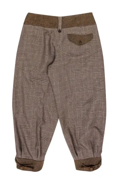 Alexander McQueen - Brown Plaid Tapered Ankle Pants Sz 8