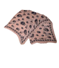 Alexander McQueen - Mauve & Black Skull Print Scarf