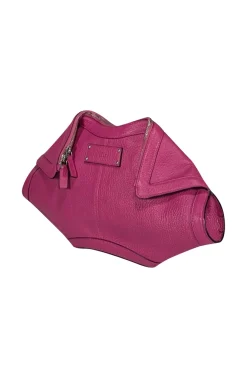 Alexander McQueen - Pink Leather Manta Clutch Bag