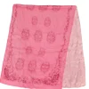 Alexander McQueen - Pink Two Tone Skull Motif Scarf