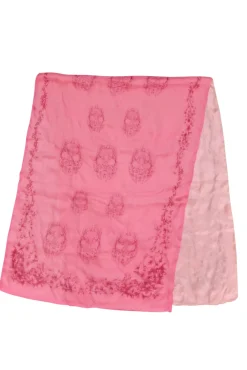 Alexander McQueen - Pink Two Tone Skull Motif Scarf