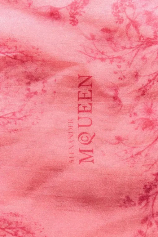 Alexander McQueen - Pink Two Tone Skull Motif Scarf