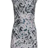 Alexander McQueen - White Lace Printed Sheath Dress Sz M