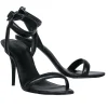 Alexander Wang - Black Leather Ankle Strap Open Toe Pumps Sz