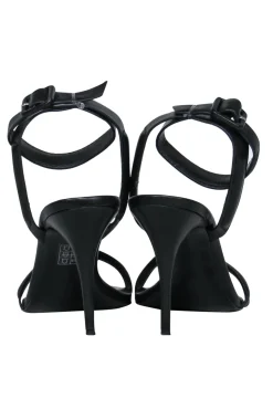 Alexander Wang - Black Leather Ankle Strap Open Toe Pumps Sz