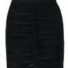 Alexander Wang - Black Split Draped Pencil Skirt Sz 4