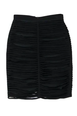 Alexander Wang - Black Split Draped Pencil Skirt Sz 4