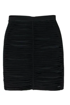 Alexander Wang - Black Split Draped Pencil Skirt Sz 4