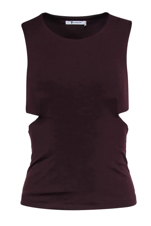 Alexander Wang - Maroon Cutout Tank Top Sz S