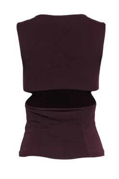 Alexander Wang - Maroon Cutout Tank Top Sz S
