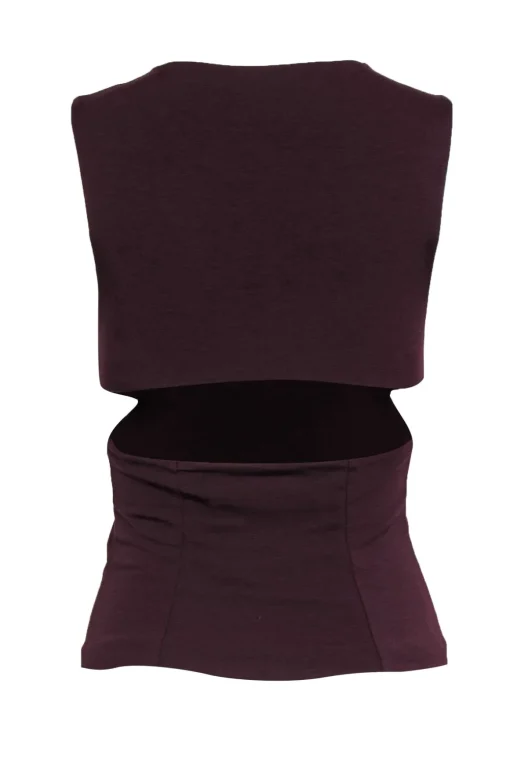 Alexander Wang - Maroon Cutout Tank Top Sz S