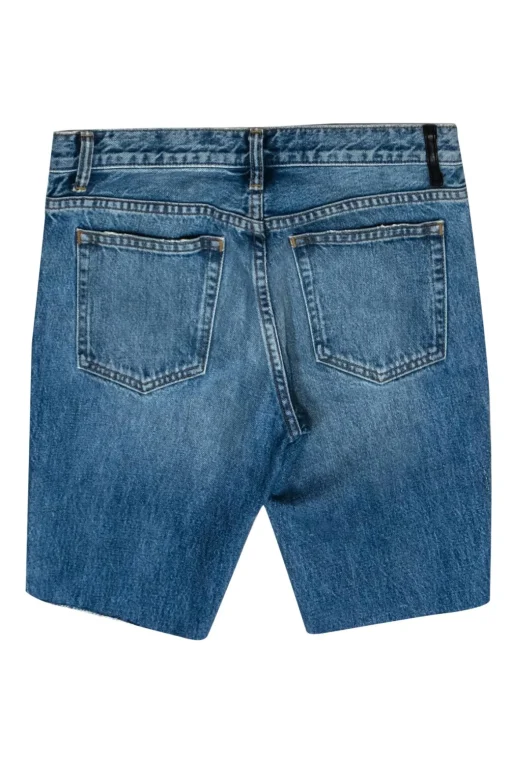 Alexander Wang - Medium Wash Cutoff Denim Bermuda Shorts Sz 26