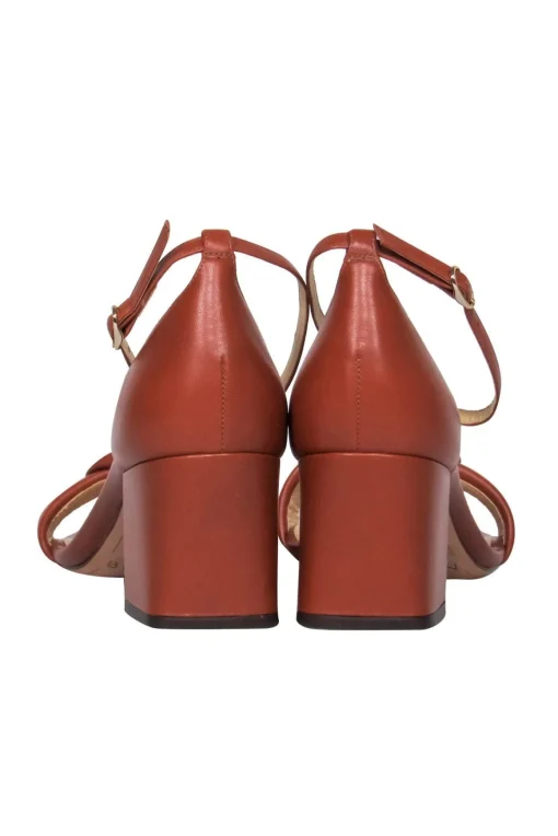 Alexandre Birman - Brown Open Toe Pumps w/ Knot Strap Sz 8.5