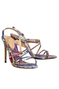 Alexandre Birman - Multicolored Snakeskin Print Strappy Pumps Sz 7