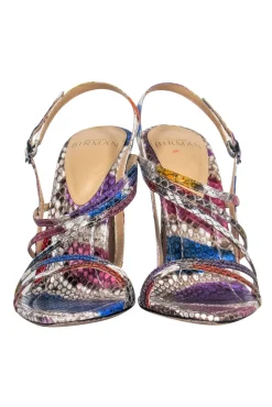 Alexandre Birman - Multicolored Snakeskin Print Strappy Pumps Sz 7