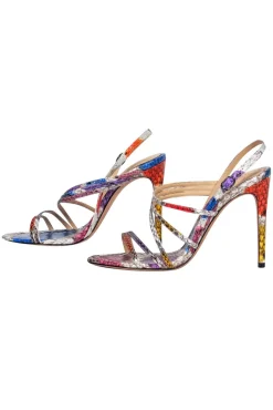 Alexandre Birman - Multicolored Snakeskin Print Strappy Pumps Sz 7