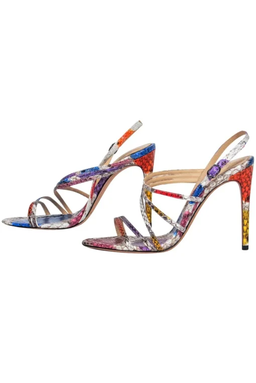 Alexandre Birman - Multicolored Snakeskin Print Strappy Pumps Sz 7