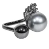 Alexis Bittar - Gunmetal Grey Dual Ring w/ Bling Trim