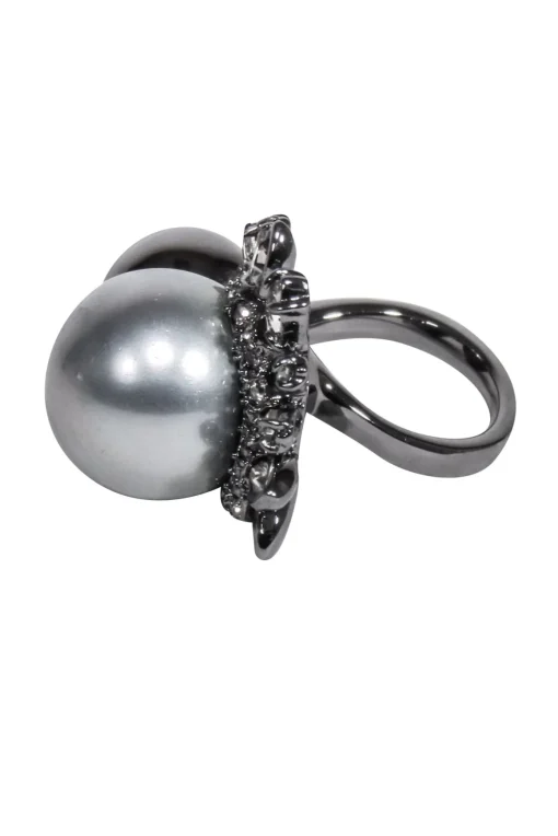 Alexis Bittar - Gunmetal Grey Dual Ring w/ Bling Trim
