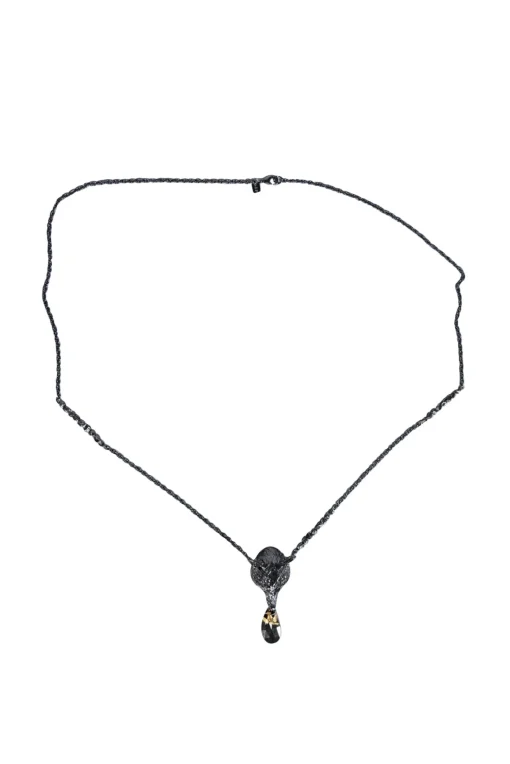 Alexis Bittar - Gunmetal Jewel Encrusted Fox Head Pendant Necklace