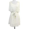 Ali Ro - Ivory Silk Open Sleeve Dress Sz 4