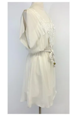 Ali Ro - Ivory Silk Open Sleeve Dress Sz 4