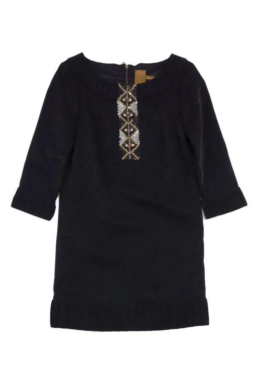Ali Ro - Metallic Black Sequin Detail Dress Sz 0