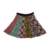 Alice & Olivia - Black & Multicolor Patterned Knit Mini Skirt Sz XS