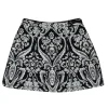 Alice & Olivia - Black & White Brocade Print Mini Skirt Sz 2