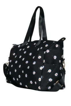 Alice & Olivia - Black Daisy Print Duffle Bag