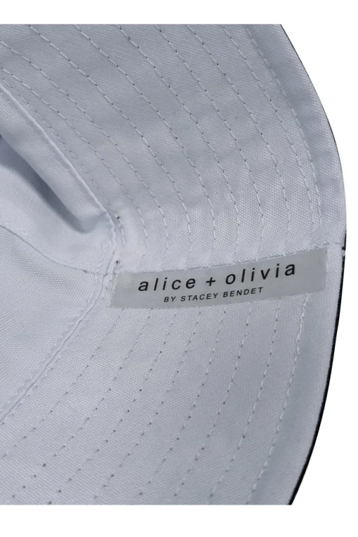 Alice & Olivia - Black Daisy Print & Solid White Reversible Bucket Hat