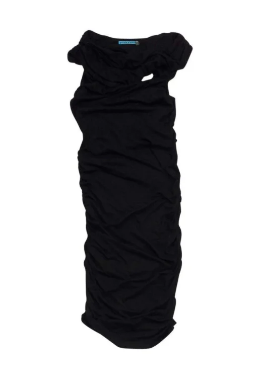 Alice & Olivia - Black Ruched Bodycon Dress Sz XS
