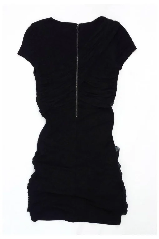 Alice & Olivia - Black Silk Short Sleeve Dress Sz XS