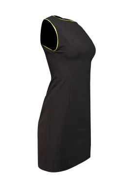 Alice & Olivia - Black Sleeveless Dress w/ Neon Trim Sz 2