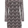 Alice & Olivia - Blush Embroidery On Black Cocktail Dress Sz 6