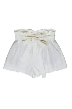 Alice & Olivia - Cream Belted Linen Shorts Sz 2