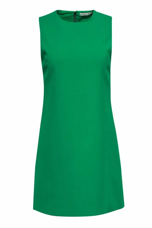 Alice & Olivia - Emerald Sheath Dress w/ Exposed Back Zipper Sz 2