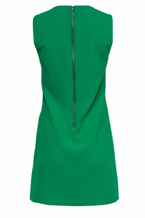 Alice & Olivia - Emerald Sheath Dress w/ Exposed Back Zipper Sz 2