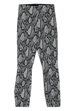 Alice & Olivia - Grey & Black Snakeskin Print High-Waist Skinny Pants Sz 2